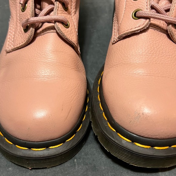 Dr. Martens 1460 Pascal Pink Virginia Leather Pebbled Ankle Boots Womens Size 8 - Picture 3 of 11